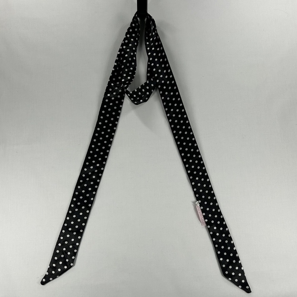 Izzy & Liv Vintage 2000s/ Y2K Woman's Long Scarf Black And White Polka Dot